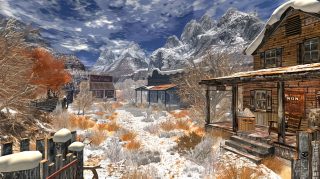 Vibrant Old West Town AI Pics: HD Desktop