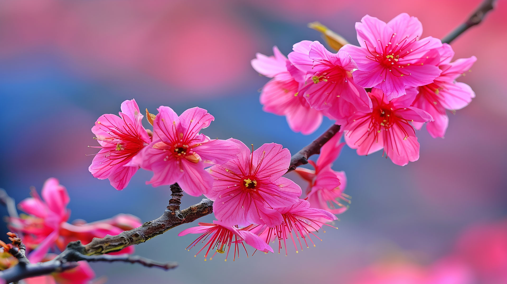 Beautiful Sakura Blooming in Japanese Garden