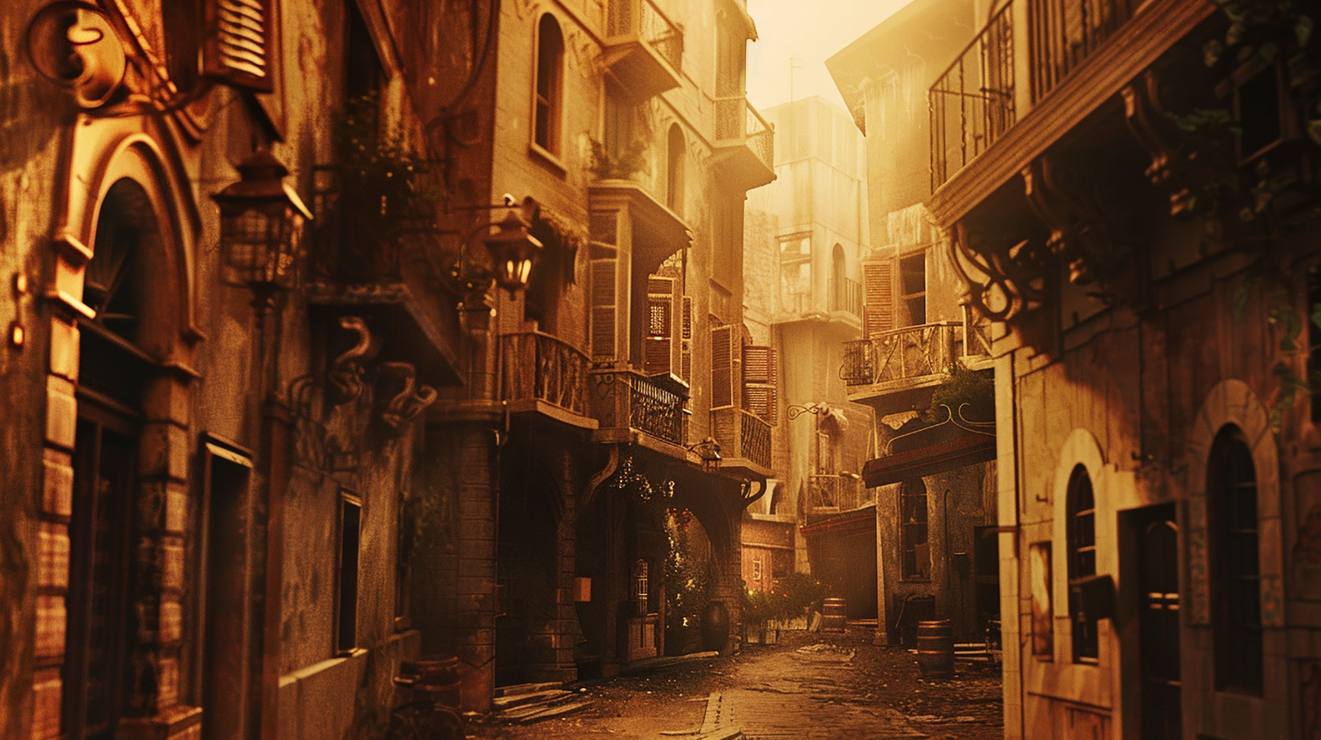 Old Western Town Street: HD Desktop Wallpaper