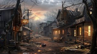 4K Old Western Town Street Background: Free Download