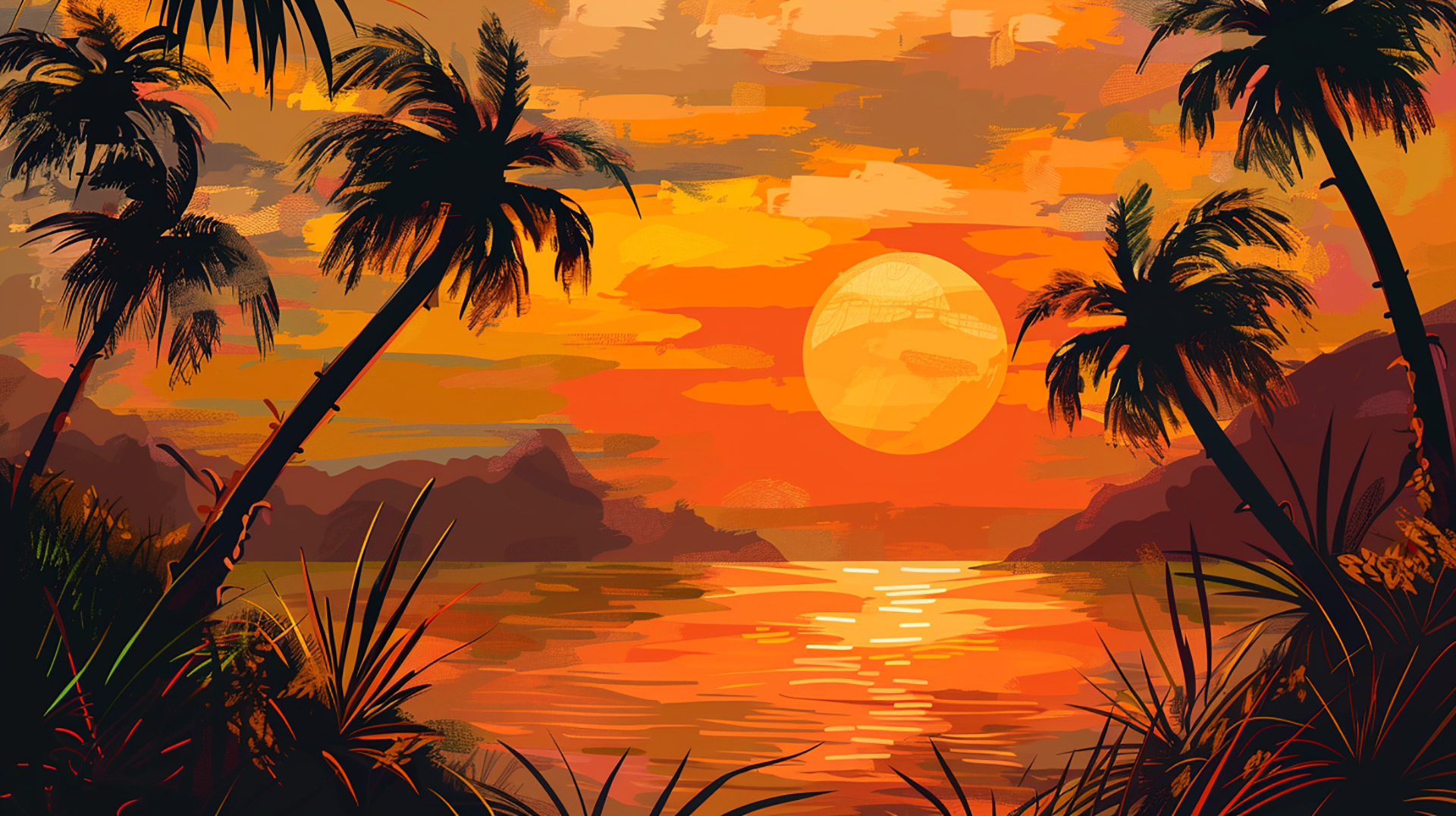 Tropical Twilight: Beach Sunset Magic