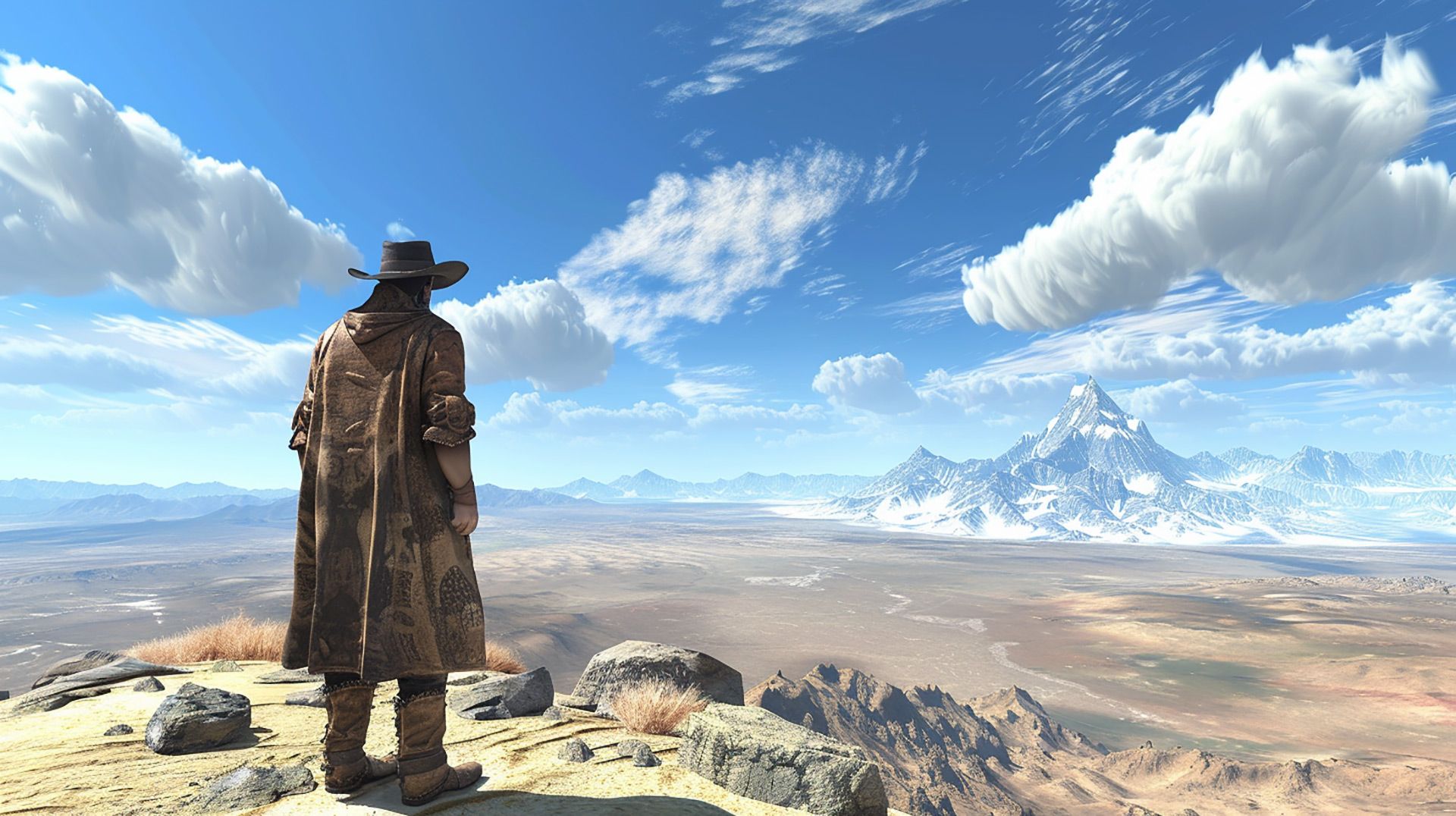 HD Western Cowboy AI Image for Desktop Background