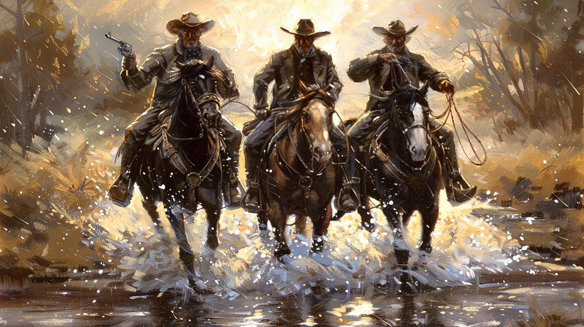 Download Free Western Cowboy AI Wallpaper for PC