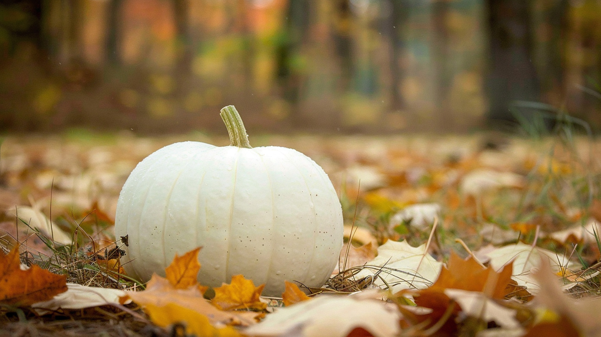 Chic White Pumpkin: AI Digital Background