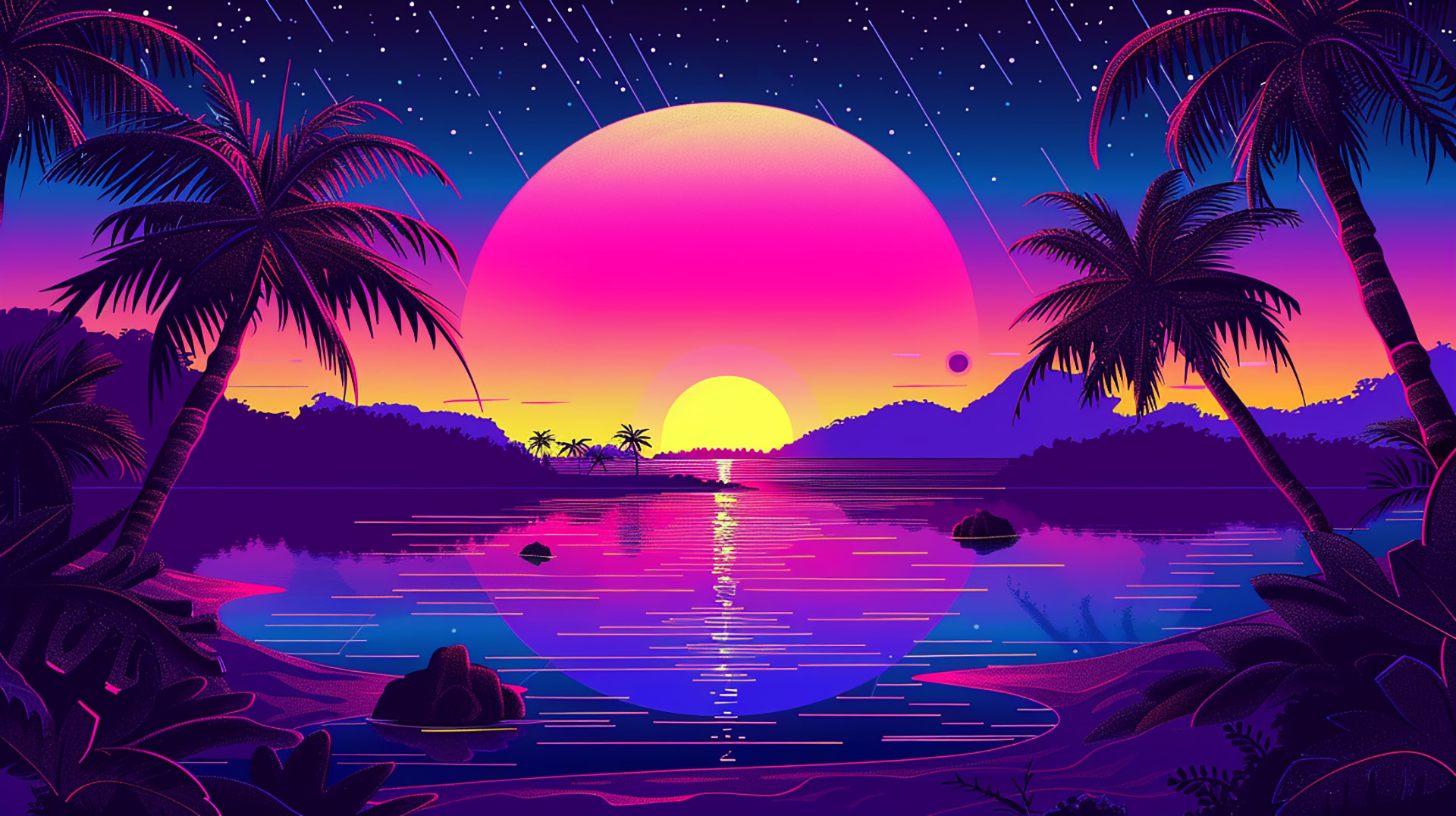 Tranquil Twilight: Aesthetic Beach Sunset Glow
