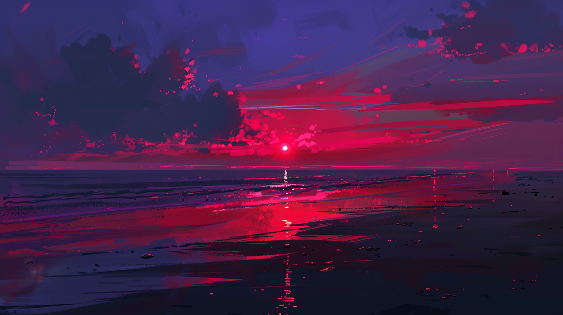 Pastel Paradise: Aesthetic Beach Sunset Palette