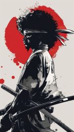 AI Afro Samurai Wallpaper for iPhone: Mobile Background