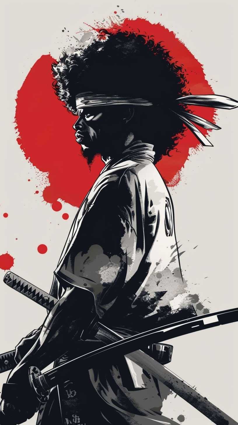 Afro Samurai AI Wallpaper: HD Mobile Background