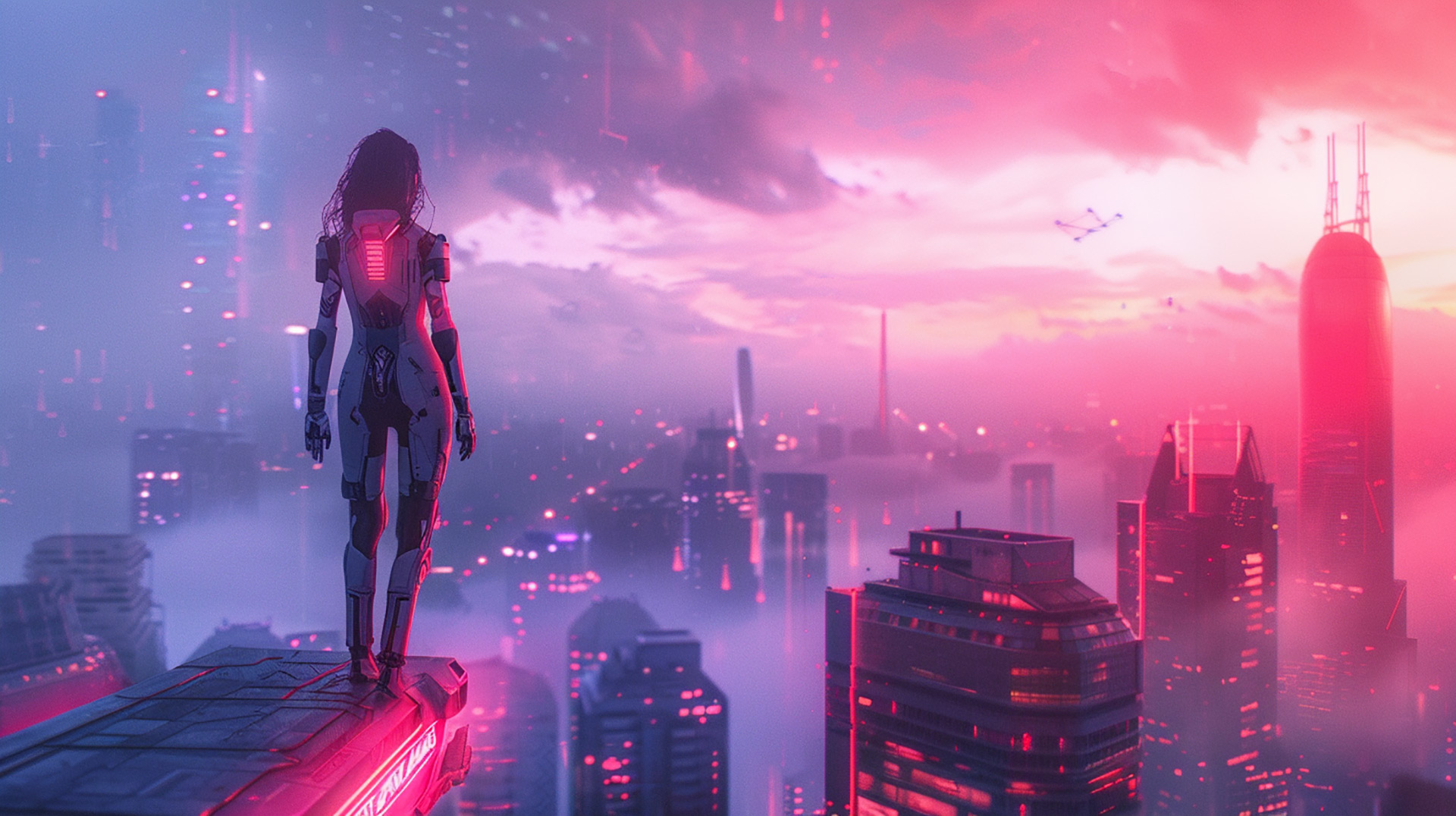 Android Aesthetics: Futuristic Girl in Robotic Themes