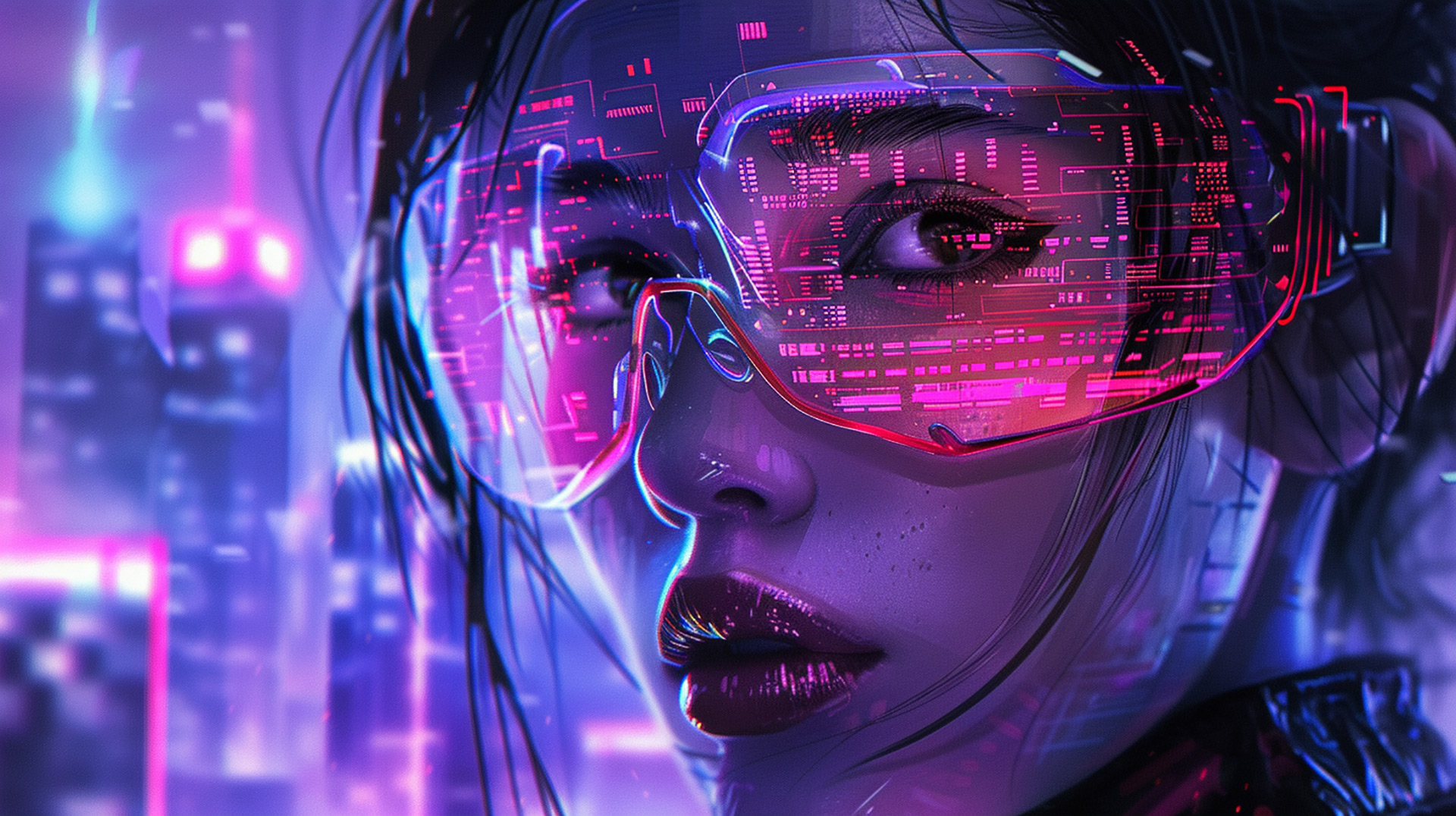 Neo-Tech Beauty: Advanced Futuristic Girl Images in 4K