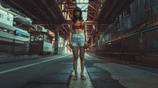 Elegant Stance: Chic Full-Body Girl Images in 4K