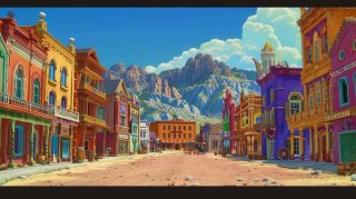 Free Old West Town AI Wallpaper Collection: HD