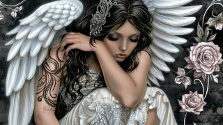 Ethereal Angel AI Image Digital Background