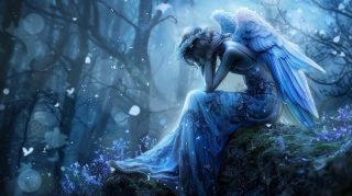 Grieving Weeping Angel AI Image HD Wallpaper For Desktop