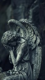 Tears of Heaven: Angel's Sorrowful Gaze