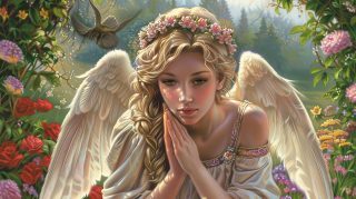 Heavenly Angel with Wings AI HD Pictures