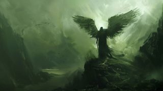 Ethereal Angel with Wings AI Ultra HD Wallpaper