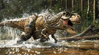 Ferocious Dinosaur AI Image Wallpaper