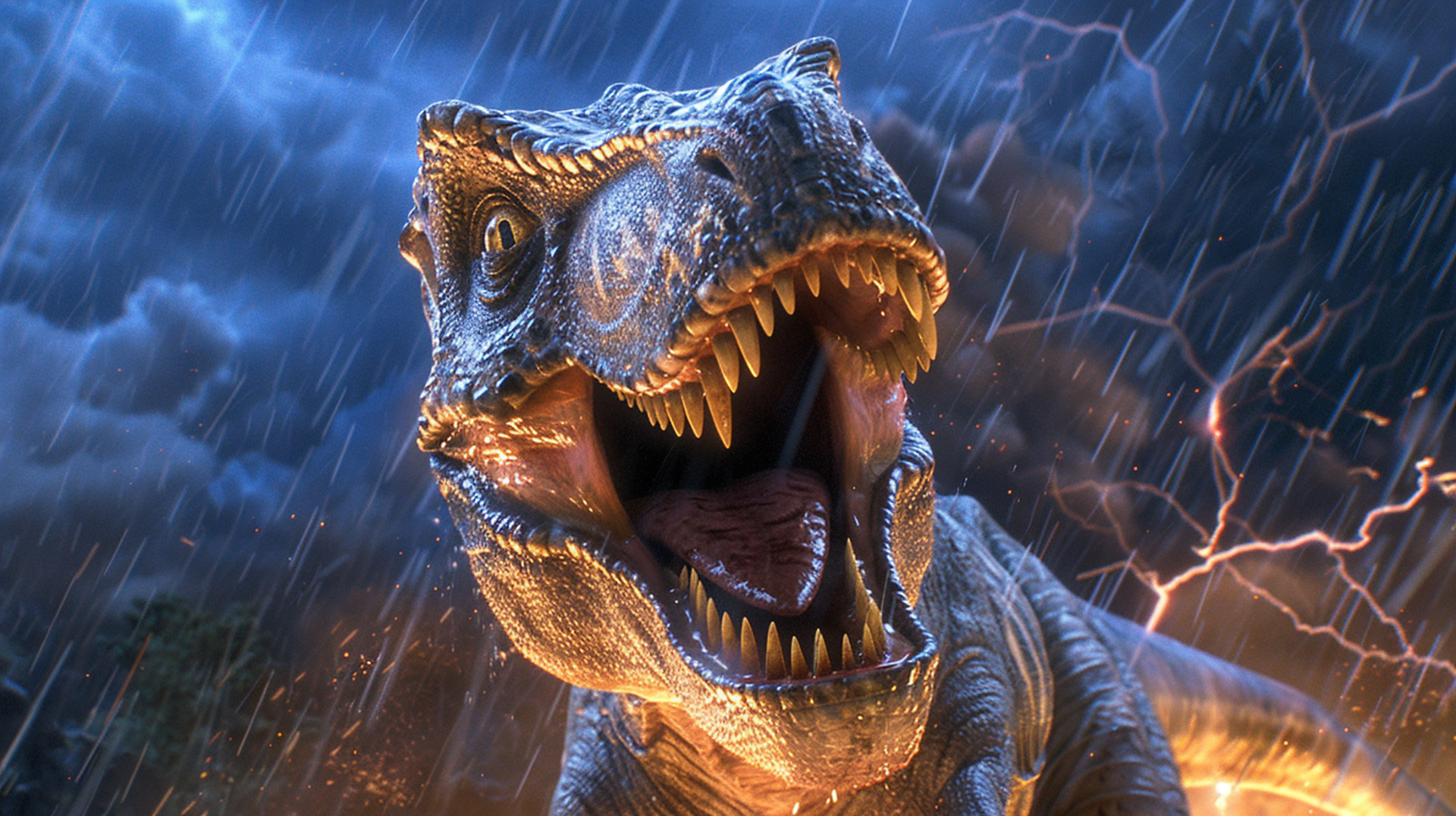 Wrathful Dinosaur HD Background