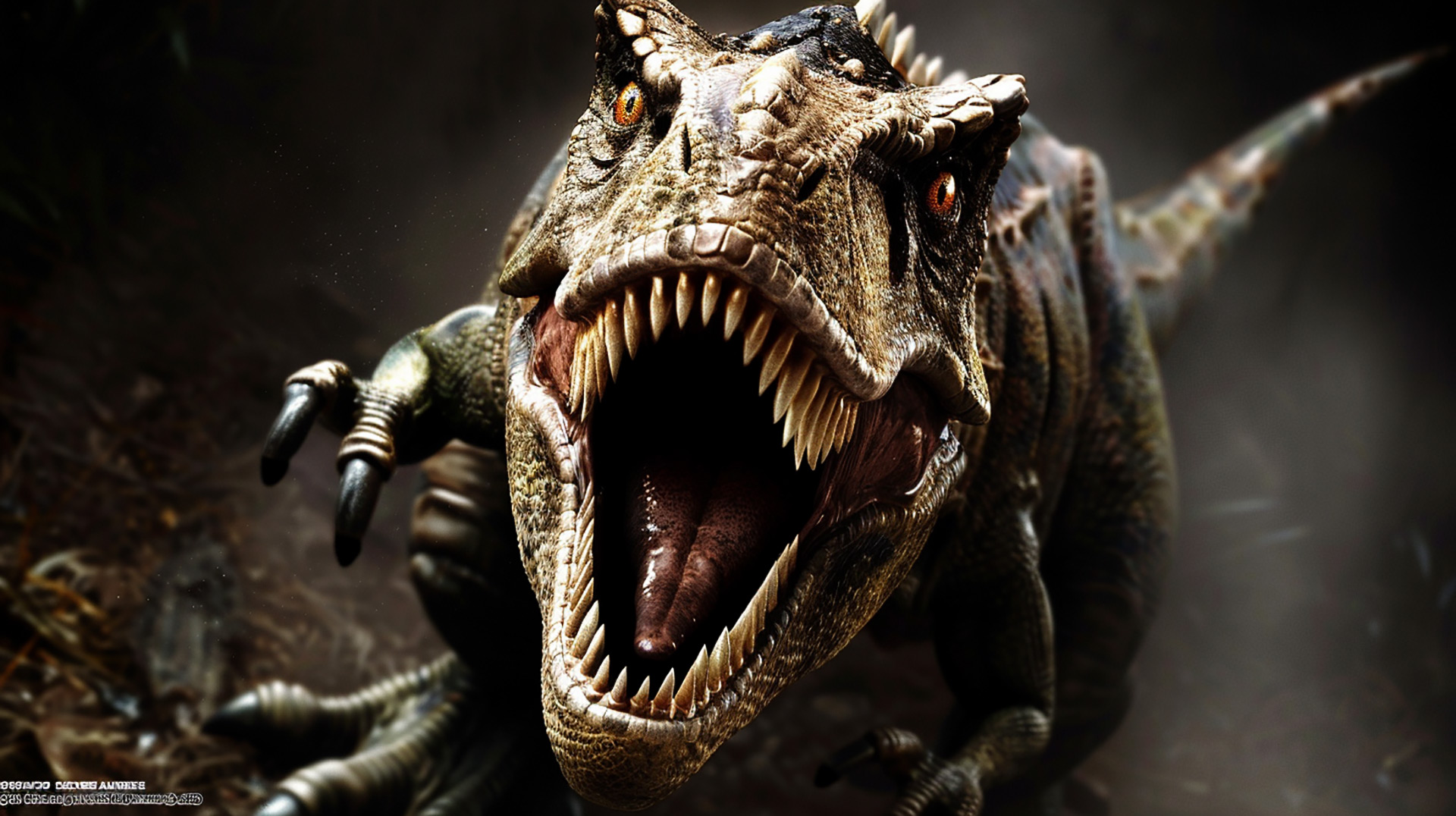 Enraged Dinosaur HD Desktop Background