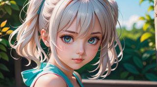AI Artistry: Anime Girl HD Wallpaper for Desktop