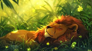 Majestic Anime Lion in 4k HD Wallpaper