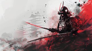 Anime Samurai AI Image: High-Quality Desktop Wallpaper