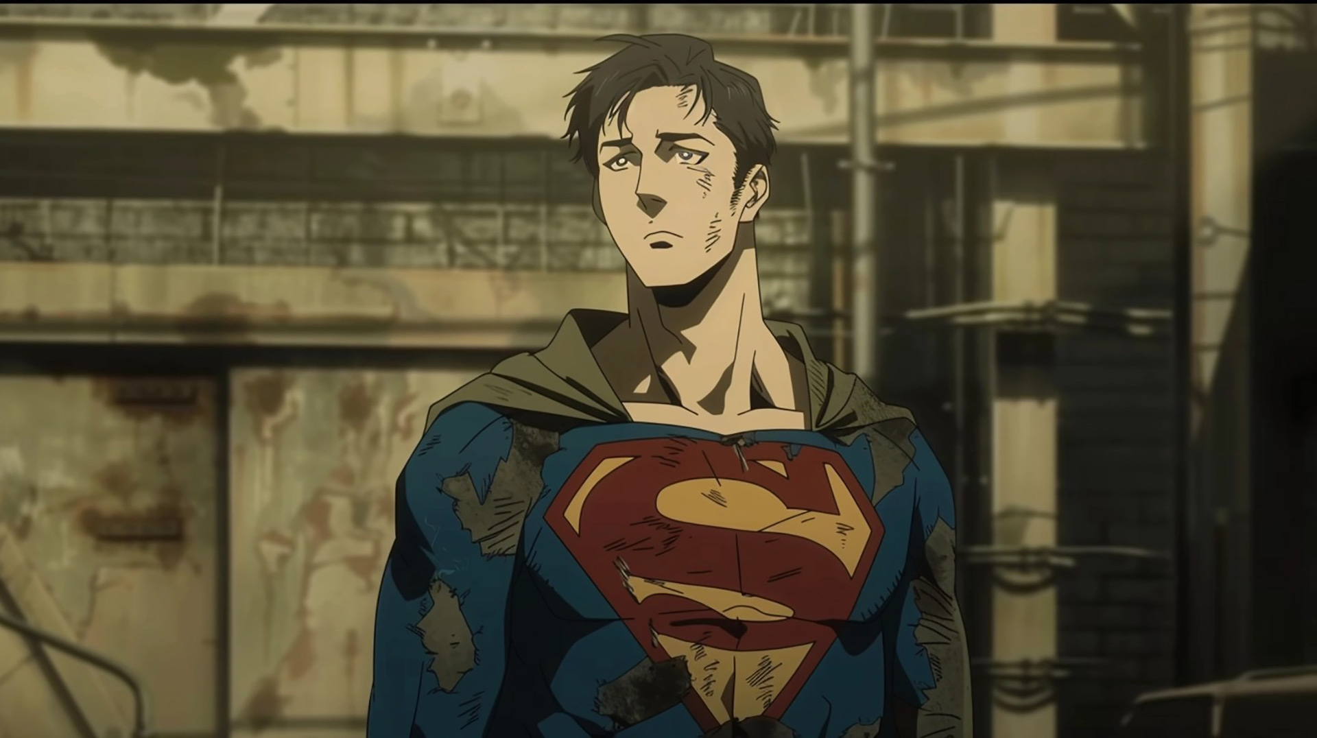 Dynamic Anime Artistry: Anime Superman Artistic Backgrounds