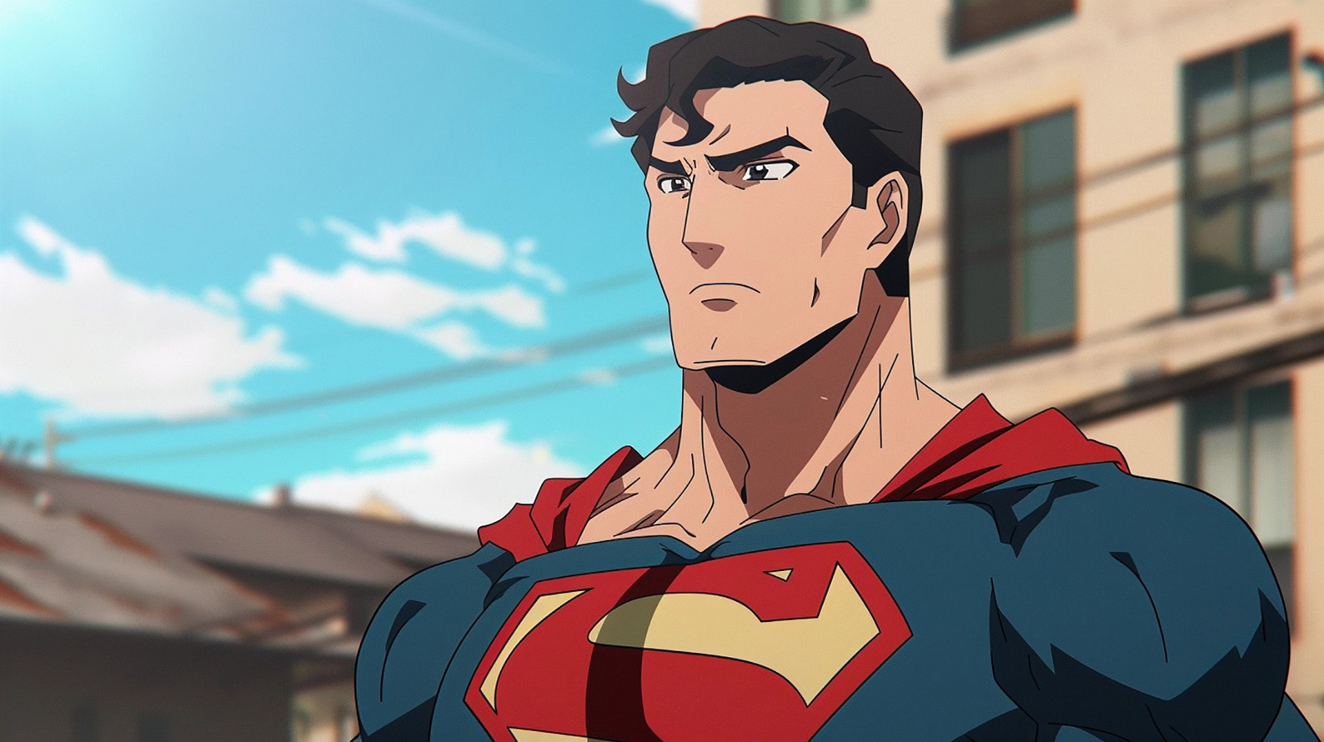 Anime City Protector: Superman Anime 8K Desktop Background