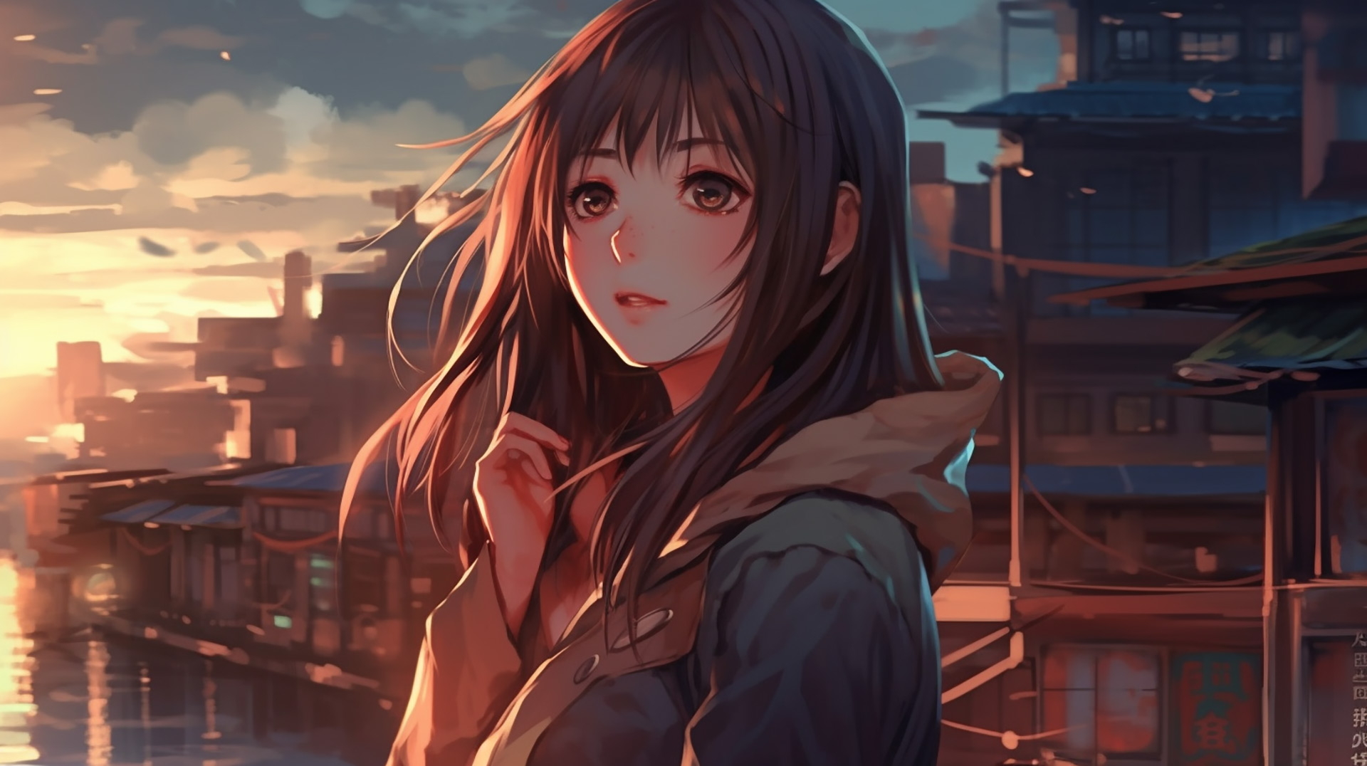 Anime Grace: Asian Cute Girl Wallpaper in Ultra HD