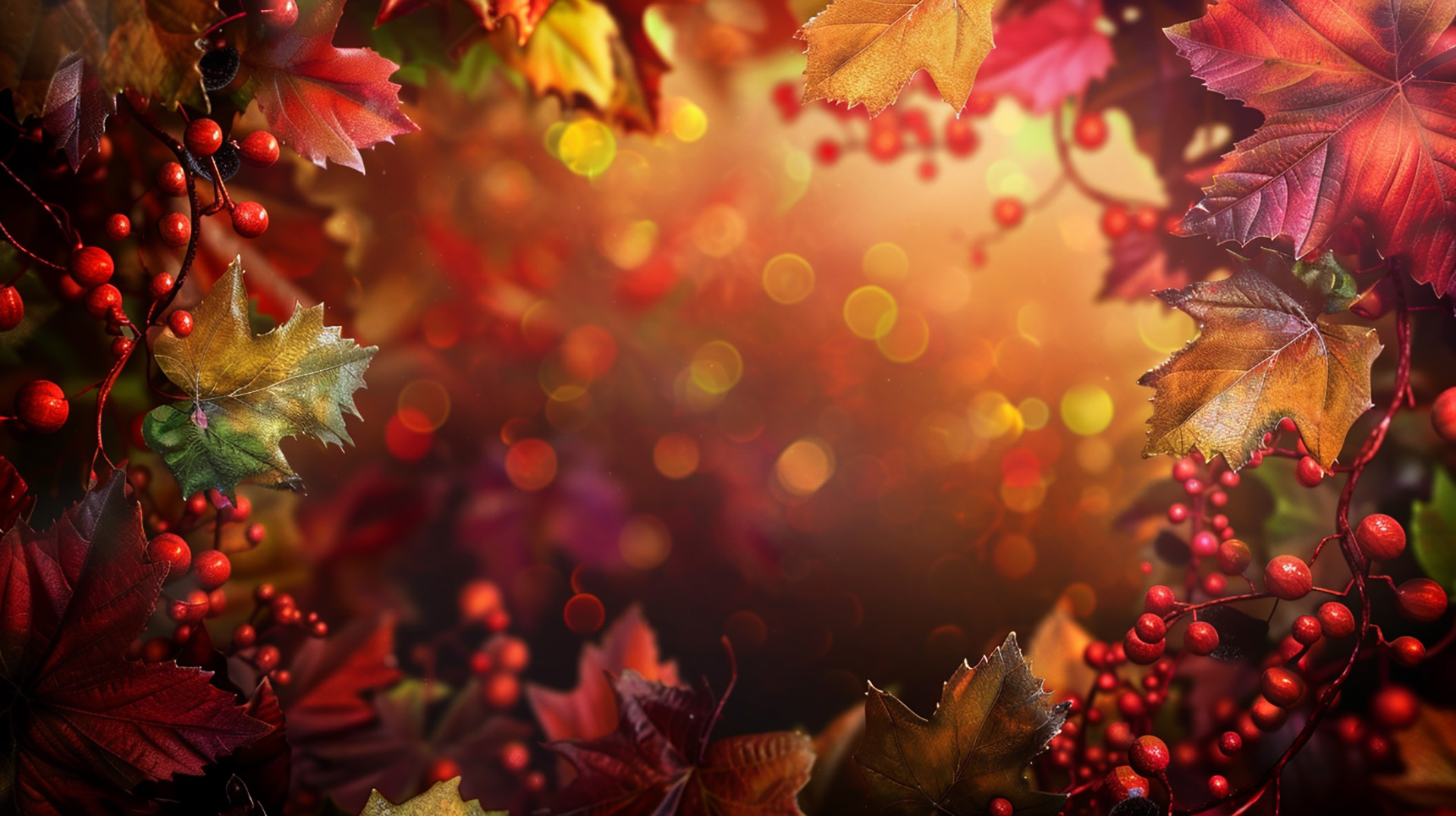 Autumn Reflections on Lake Desktop Wallpaper