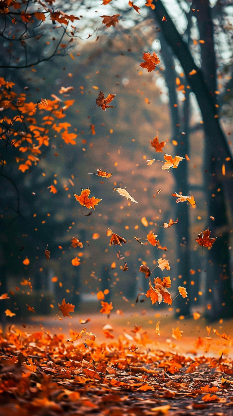 Foliage Fantasy: Vibrant Autumn Leaves for Mobile