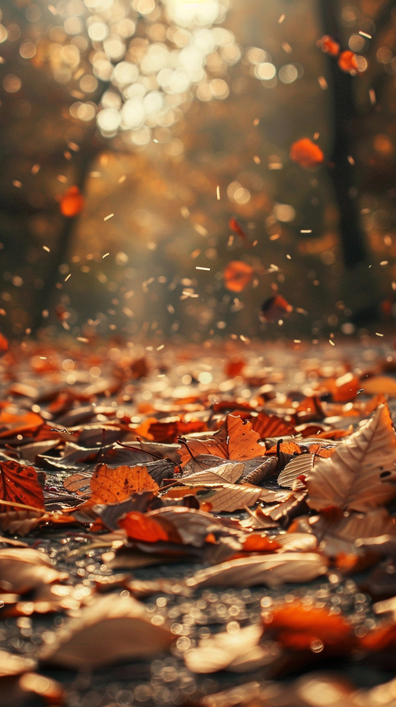 Maple Majesty: Autumn Maple Leaves iPhone Background