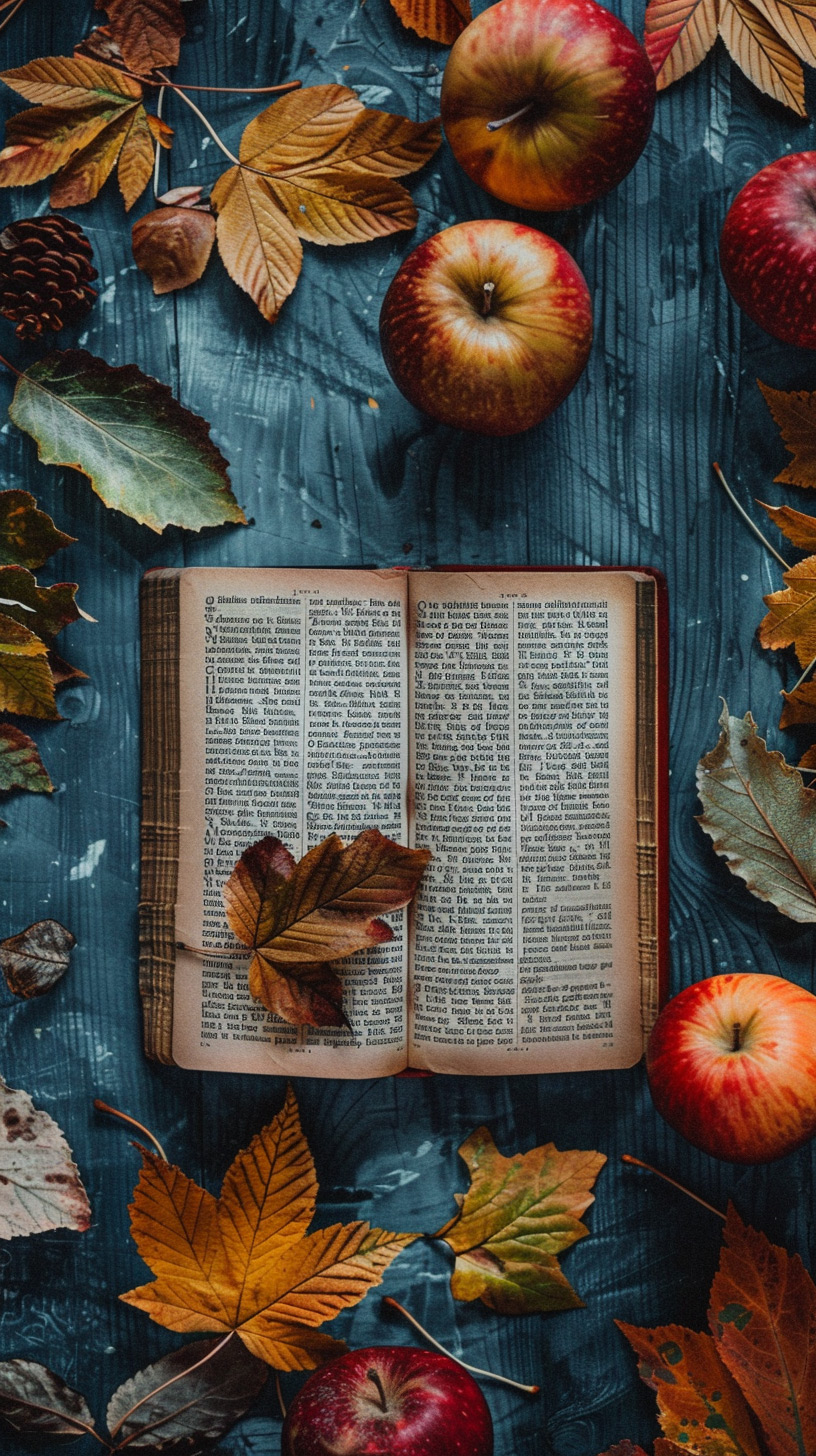 Divine Autumn: Scripture Wallpaper for Serenity