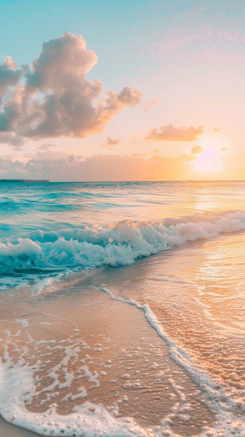 Majestic Twilight: Beach Sunset Spectacle