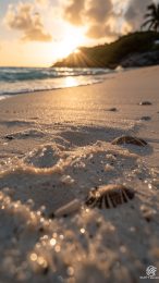 Seashore Serenity: Sunset Panorama