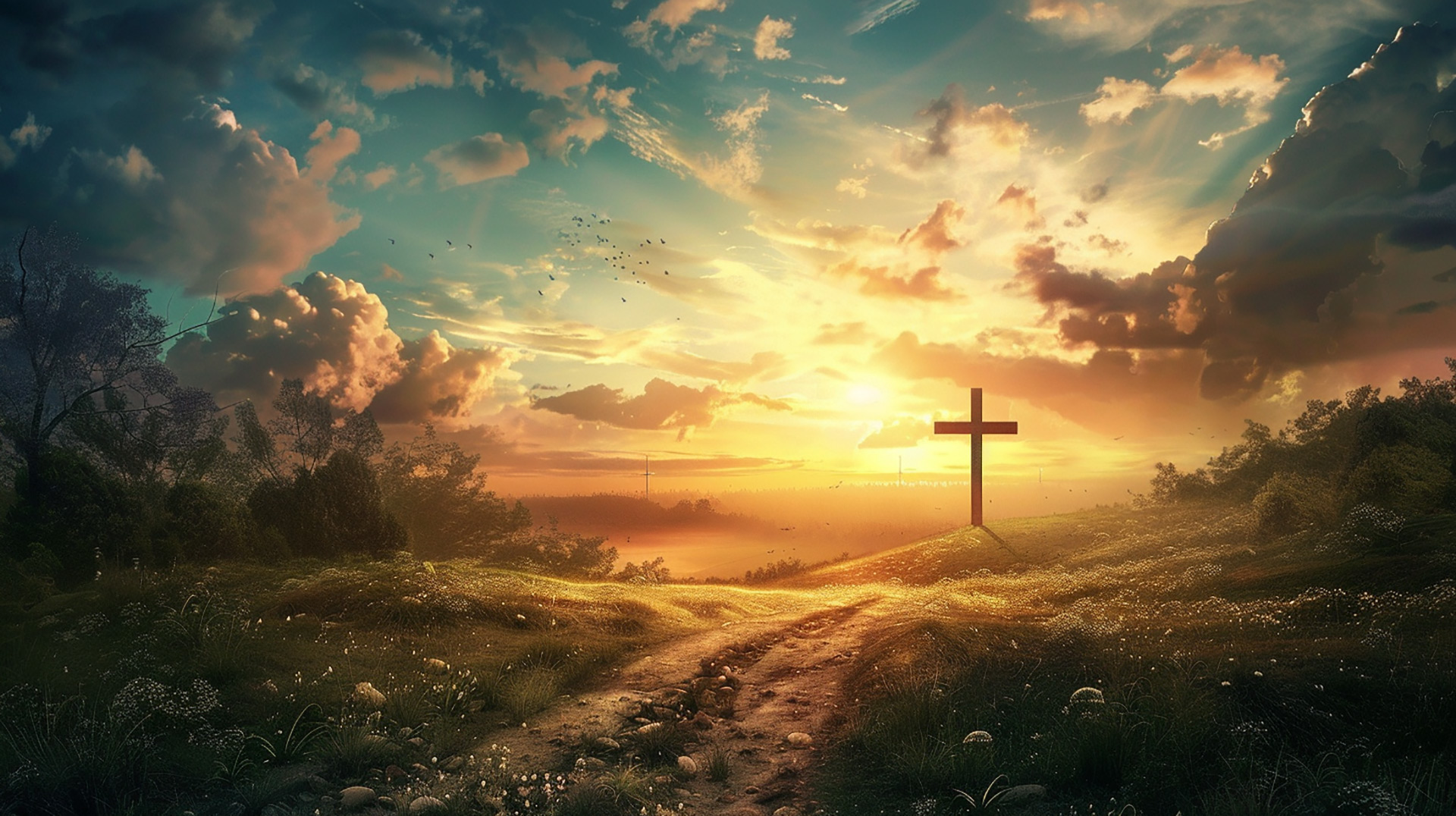Enchanting Devotion: Exquisite Religious Desktop Wallpaper