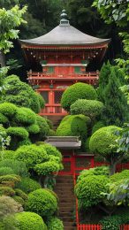 Serene Japanese Garden Pond