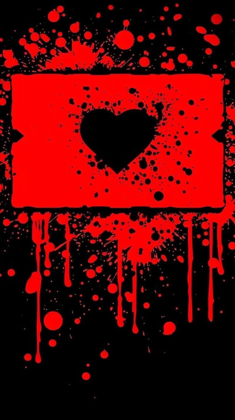 Obsidian Devotion: AI Black Background Heart Picture