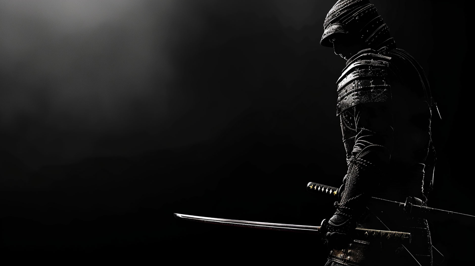 Black Samurai AI Image: HD Desktop Wallpaper Download