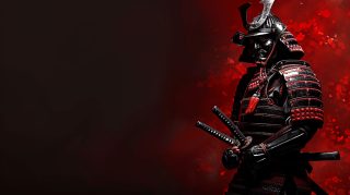 AI Black Samurai: Digital Background for Desktop