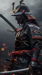 Black Samurai AI Wallpaper for Samsung Galaxy: Mobile Background