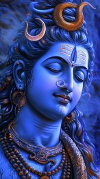 Blue Aura Lord Shiva: Digital Background for Android