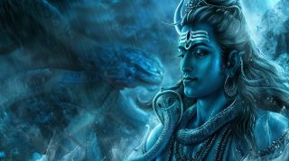 Mystical Blue Lord Shiva: 4K Wallpaper