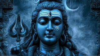 Serene Blue Lord Shiva: Ultra HD Desktop Image