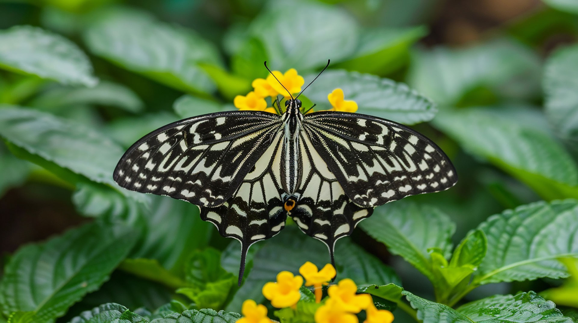 Fluttering Elegance: Butterfly Desktop Wallpaper