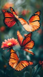 Tropical Fantasy: Tropical Butterfly Phone Wallpaper