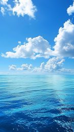 Tranquil Ocean Shoreline Background