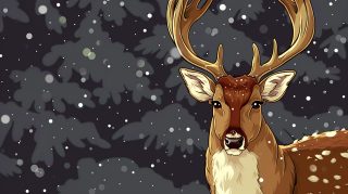 Deer Tales: Animated Cartoon Deer Wallpaper