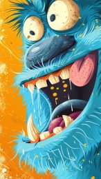 Ultra HD Cartoon Monster Wallpaper for Samsung Devices